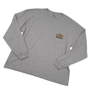 Reel Legends Men's Gainesville Gator Graphic Long Sleeve Shirt XL w/ Pocket Gray